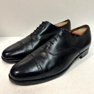 NEW HEELS Crockett & Jones x Brooks Bros. Oxford Cap Toe Black Calf England 10 E